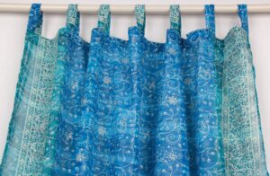 Sari Curtain - Turquoise/Teal - Closeup