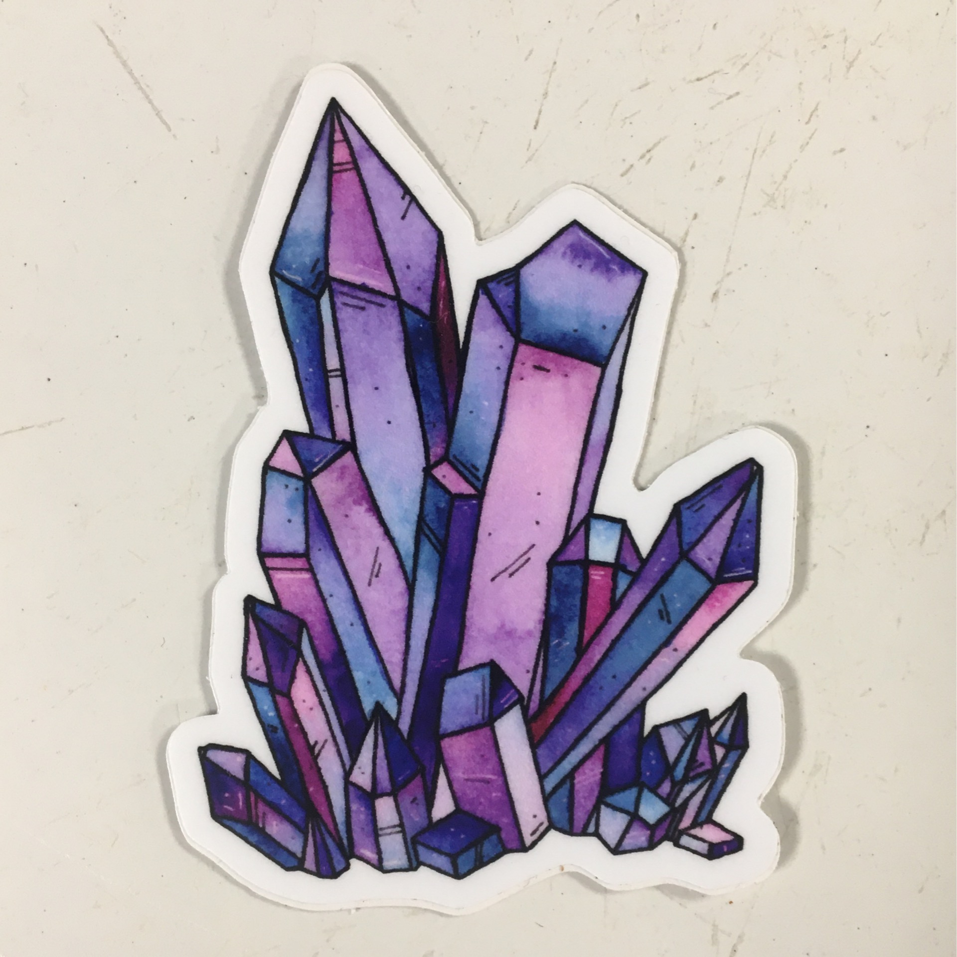 Sticker - Crystal, Purple - Mineral Springs Trading Co.